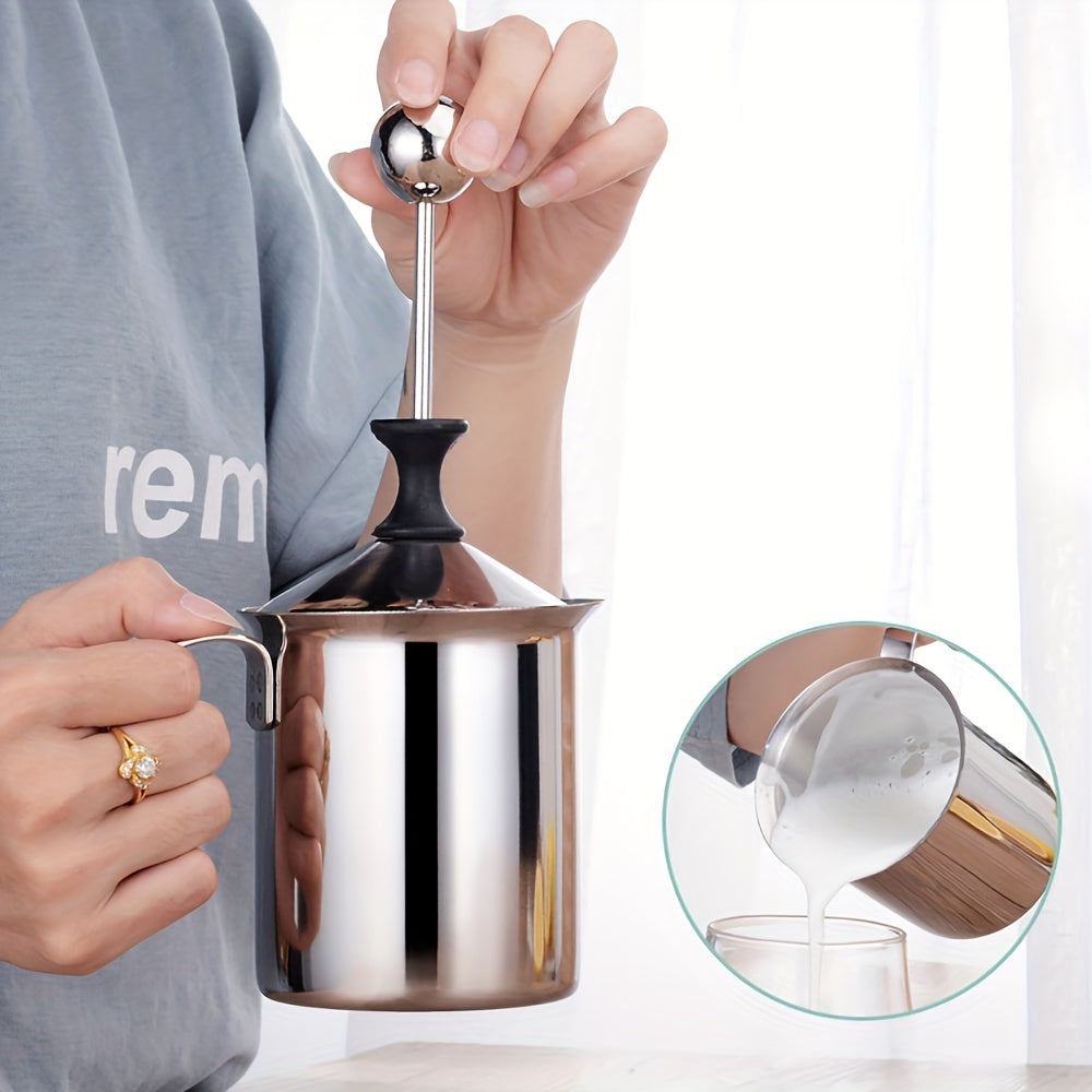 Manual Milk Stainless Steel Handheld Whisk-4