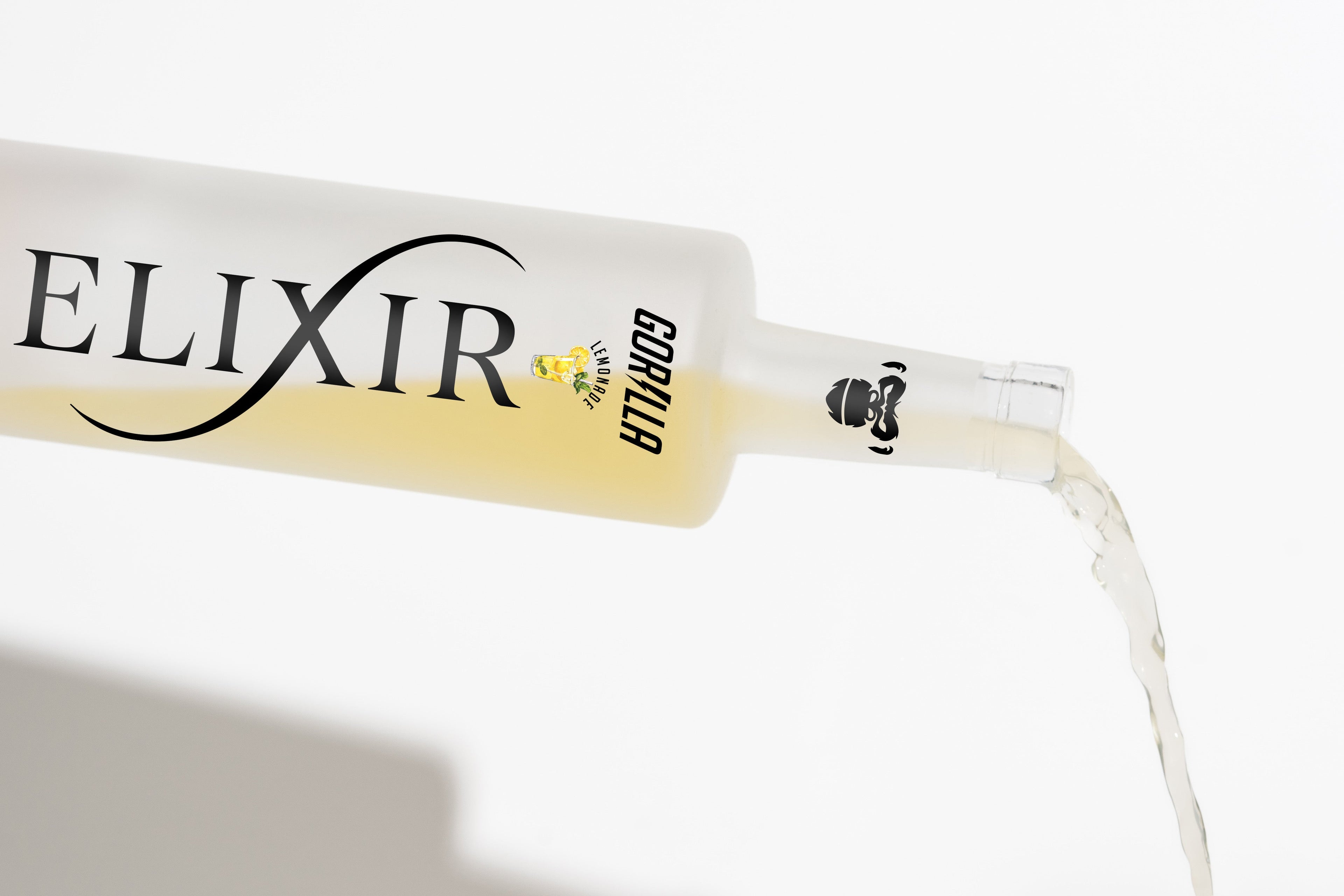 Close-up of a 'Elixir' product with a white background