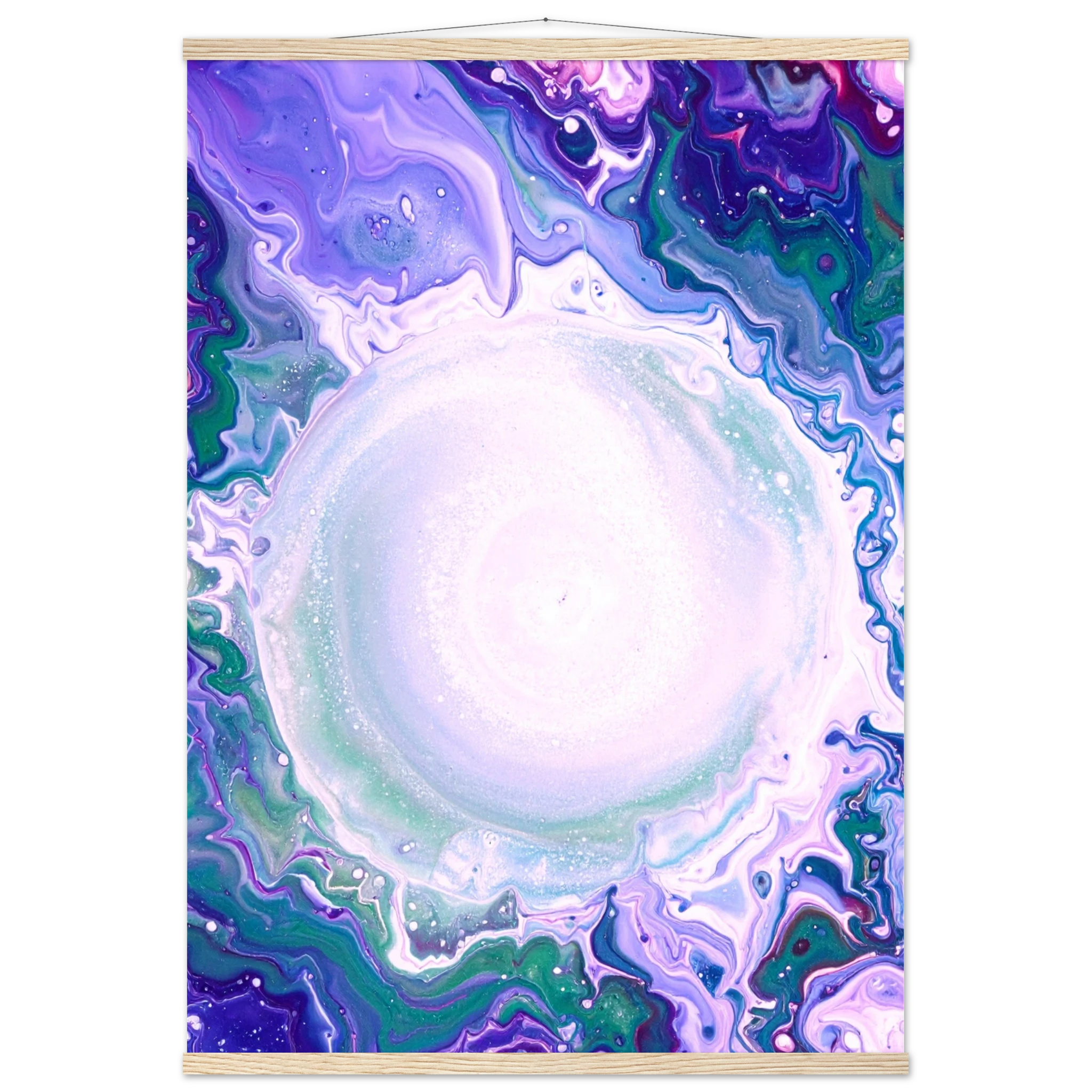 Notebook with a colorful abstract design on the cover