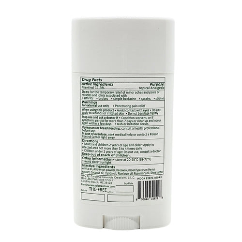 Back label of a white cylindrical container with text on a white background