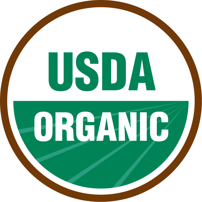 USDA Organic logo with green and brown colors on a white background