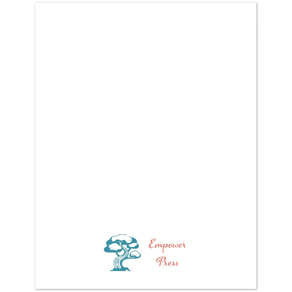 The back of the card with the empower Press logo on it