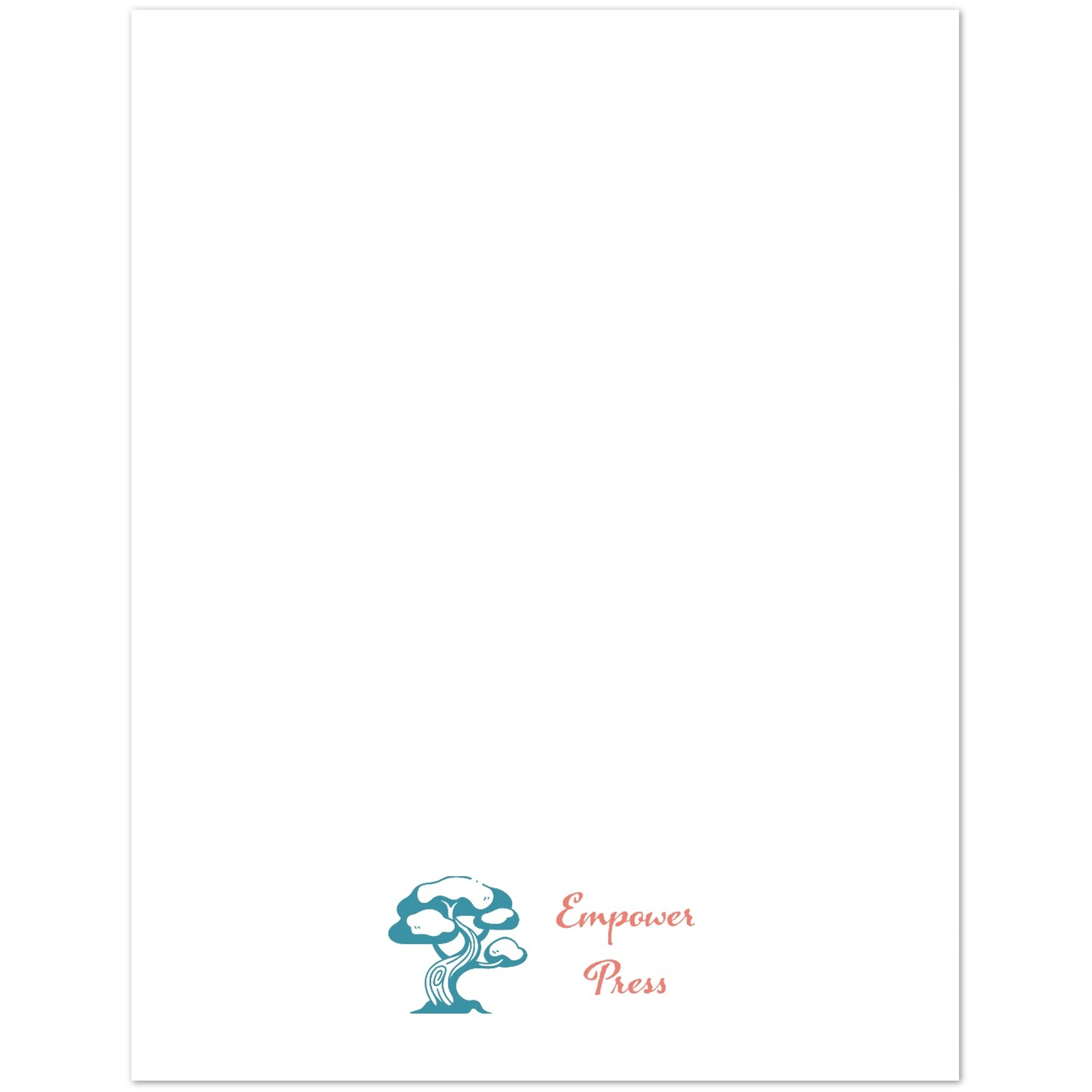 The back of the card with the empower Press logo on it