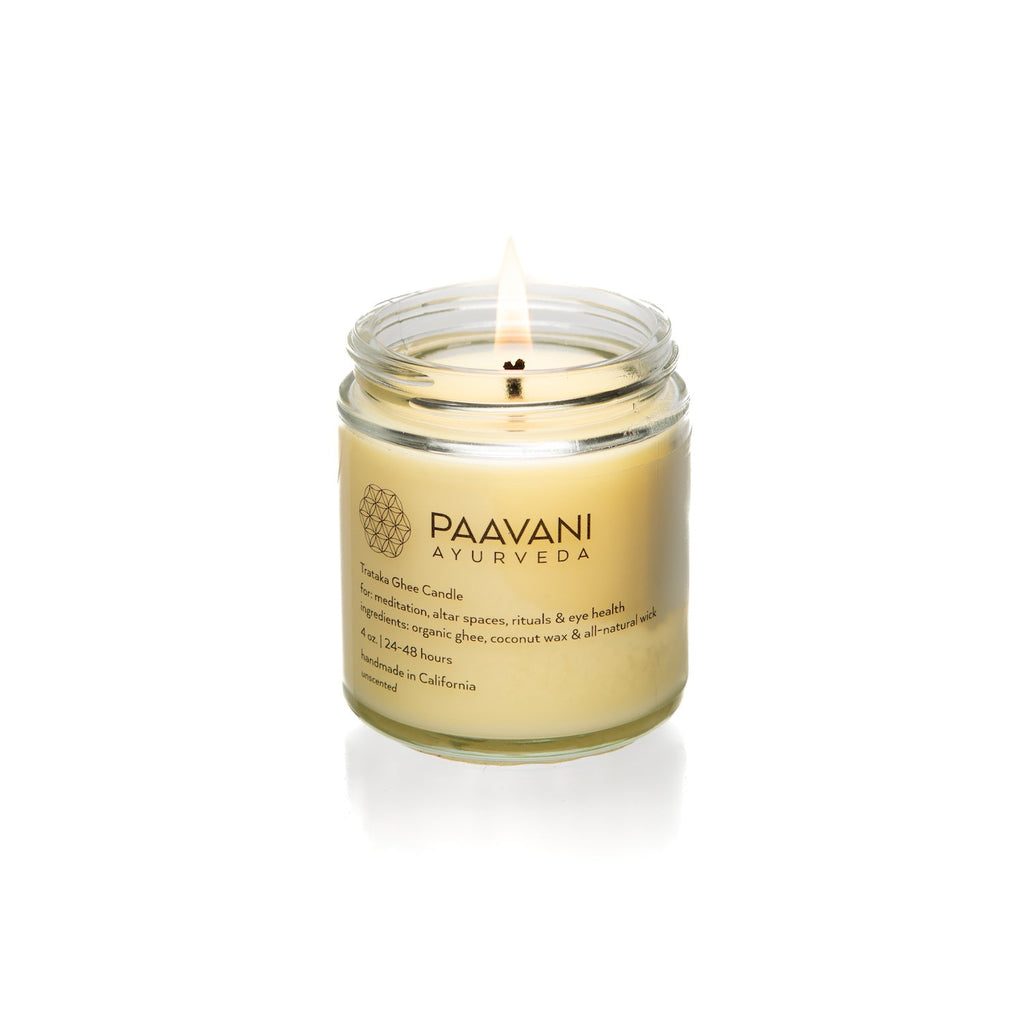 Trataka Ghee Candle | Ayurvedic Meditation Candle for Focus & Eye Health-1