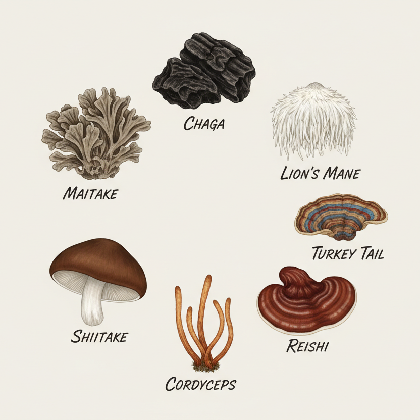 7 Mushroom Blend Powder Australia | Functional Mushrooms | YG Mushrooms-4