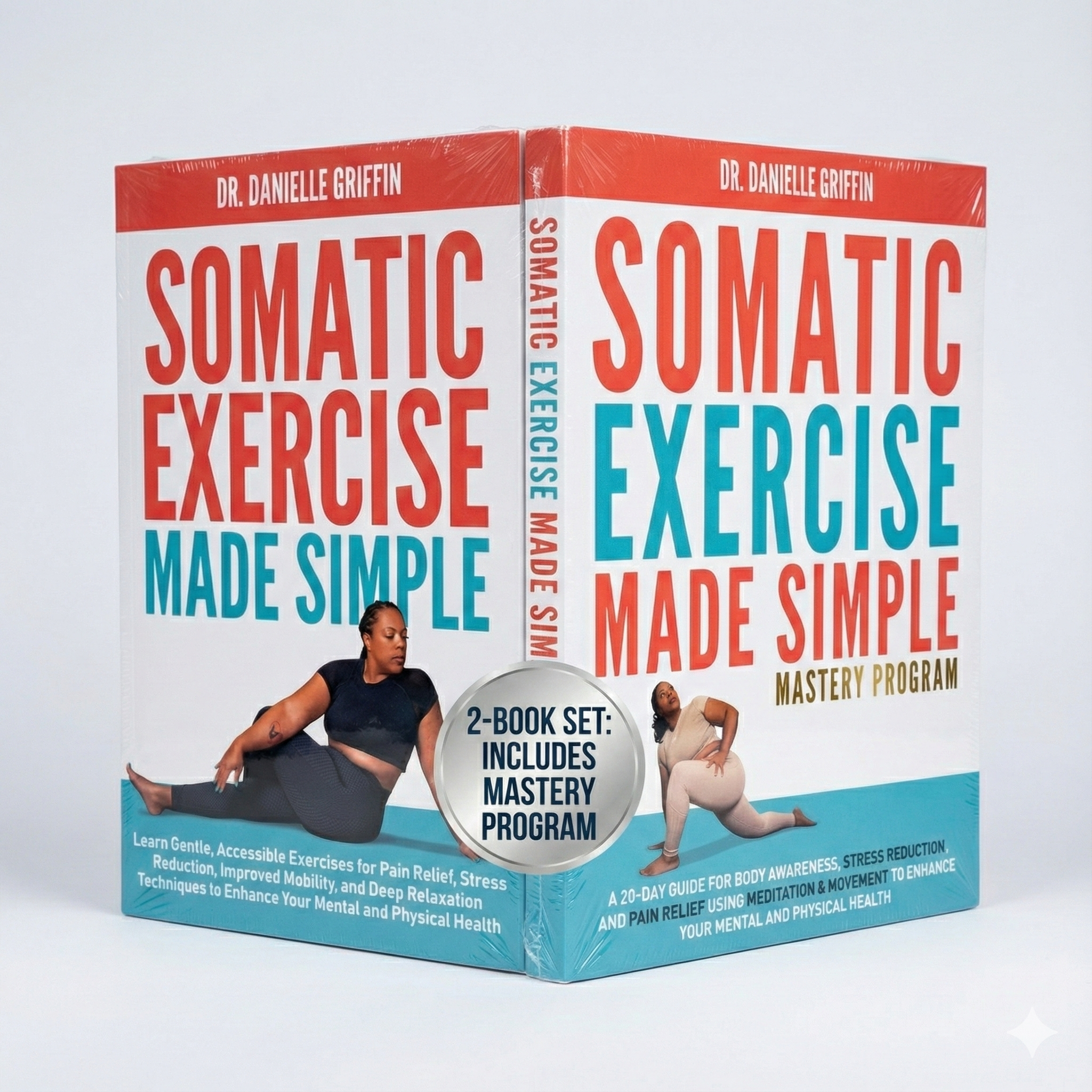 Book titled 'Somatic Exercise Made Simple' by Dr. Danielle Griffin on a white background