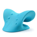Neck & Shoulder Stretcher Chiropractic Cervical Traction Pillow Blue-0