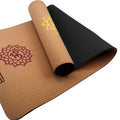 NNEDSZ Cork Yoga Mat with Carry Straps Home Gym Pilates - Chakras-0