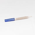 Nail file with blue handle on a white background