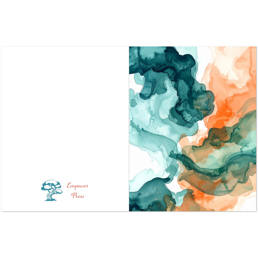 An open card so you see the front and the back