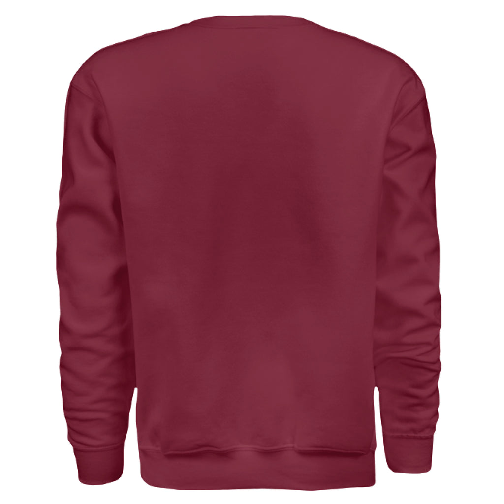 Maroon sweatshirt on a white background