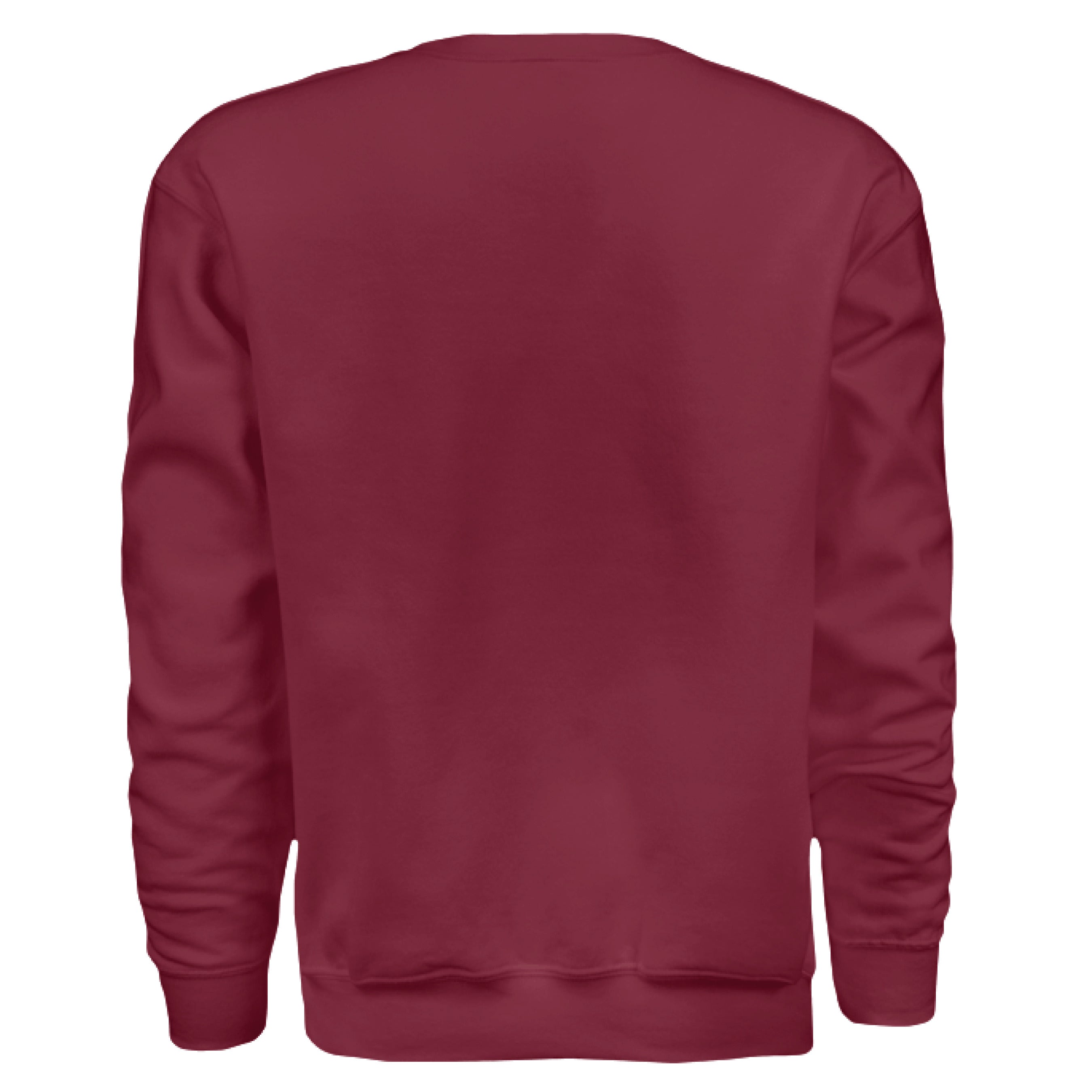 Maroon sweatshirt on a white background