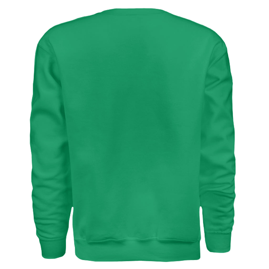 Green sweatshirt on a white background